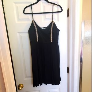 Black Embroidered Detail Dress